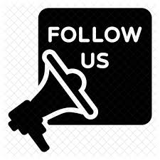 follow us icon of glyph style available in svg png eps ai icon fonts follow us icon