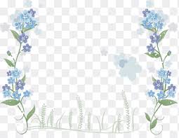 A tall plant that produces colorful globes of blue or white trumpet shaped flowers in summer and fall. Floral Design Blue Flower Borders And Frames Flower Border Blue Png Pngegg