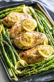 Lemon Chicken And Asparagus Sheet Pan Dinner Get Inspired Everyday Recipe Sheet Pan Dinners Recipes Asparagus Recipes Healthy Asparagus Recipe