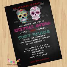 Diy Digital Sugar Skull Invitation Dia De Los Muertos Wedding Personalized Invit Sugar Skull Wedding Theme Sugar Skull Wedding Halloween Wedding Invitations