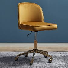 The computer chair uses a luxurious leather back to make you feel comfortable. Milan Direct Juliet Velvet Home Office Chair Temple Webster