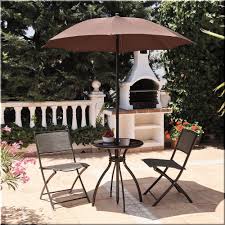 Patio Bistro Set Table Chairs Umbrella 4 Piece Steel Glass Outdoor Furniture Patio Balcony Furniture Bistro Set