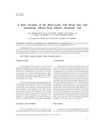 Pdf Una Variacion Rara De La Vena Renal Izquierda Retro Aortica Con Un Afluente Anastomotico De La Vena Mesenterica Inferior Antonio Babinski Academia Edu