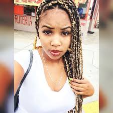 Black Box Braids Hairstyles Blonde And Black Box Braids Black Box Braids Box Braids Hairstyles Short Box Braids
