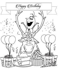 Olaf Birthday Coloring Sheet Birthday Coloring Pages Happy Birthday Coloring Pages Frozen Coloring Pages