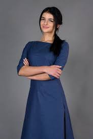 Blue Skater Party Modest Dress Cocktail Dresses For Women Business Office Casual Simple Dress Bridesmaid Fit And Flare Dress Tavrovska Dresses Simple Dresses Simple Cocktail Dress