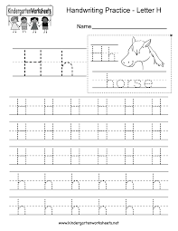 How often does the family have a picnic at the park? Letter H Writing Practice Worksheet Free Kindergarten English Worksheet For Kids