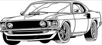 Black And White Mustang Clipart Car Pin By Brian Bradley On Coloring Car Drawings Car Automotive Art