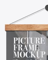 Download Wooden Picture Frame Mockup In Stationery Mockups On Yellow Images Object Mockups PSD Mockup Templates