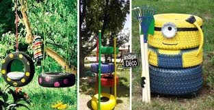 Pneus Jeux Jardin Pour Enfants Decor Deco Diy Crafts
