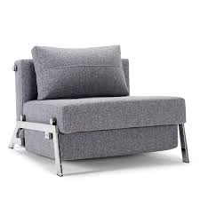 Innovation Schlafsessel Cubed 90 Chromfusse Granit Stoff Schlafsessel Sessel Single Couch