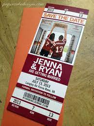 Sport Ticket Wedding Save The Date Or Invitation Custom Designed Card With Envelope Football Baseball Hockey Soccer Event Tickets Wedding Saving Football Wedding Wedding Save The Dates