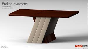 The Conference Table The Broken Symmetry Table Makes The Notion Of Broken Symmetry In A Beautiful Way The Object Has A Heavy Presence In Every Environm Muebles