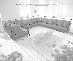 Couch Clovis Xxl Weiss Schwarz Mit Hocker Ottomane Links