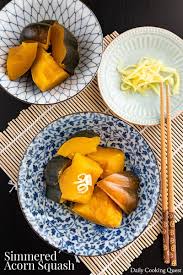 Simmered Acorn Squash Recipe Acorn Squash Deep Fried Tofu Fried Tofu