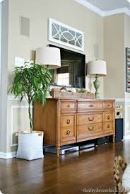 Hooker's wide range of bedroom chests and dressers can give your bedroom a fresh new look. Dresser As Entertainment Center Painted Basket In Pebble Beach Benjamin Moore Color Tree Purchased From Lowes T Decor Around Tv Tv Decor Dresser Under Tv