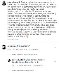José fernando suárez, known professionally as cosculluela, is a puerto rican singer, rapper and songwriter. Cosculluela Apunto Contra Residente Y Daddy Yankee