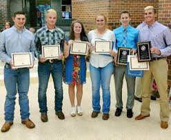 Hallsville students presented scholarships, honors