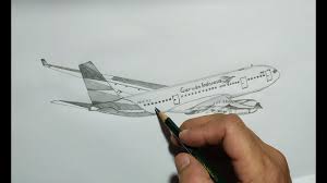 Selain nyaman, bepergian menggunakan alat transportasi yang satu ini juga sangatlah cepat dan yang jelas anti macet. Cara Menggambar Pesawat Garuda Indonesia Youtube