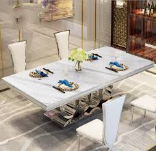 Why should you choose between a table with a glass or one with a crystal top? Modern Style Italian Dining Table 100 Solid Wood Italy Style Marble Top Luxury Dining Table 2021 In 2021 Italian Dining Table Luxury Dining Table Luxury Dining