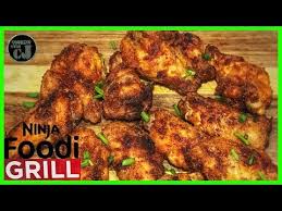Ninja Foodi Grill Air Fried Crispy Chicken Wings Ninja Foodi Grill Recipes Youtube Grilling Recipes Chicken Wings Recipe Oven Crispy Chicken Wings
