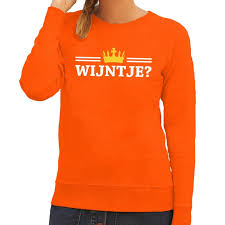 Een gratis nederlands haakpatroon van een koningsdag kroontje. Oranje Wijntje Met Kroontje Sweater Dames Oranje Koningsdag Kleding Wildshirts Nl