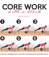 Core Work With A Yoga Block Yoga Abs Yoga Block Yoga Blocks Exercises