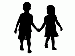 Holding Hands Silhouette Girl And Boy Silhouette Clipart Full Size Clipart 1613016 Pinclipart Silhouette of kids holding hands.
