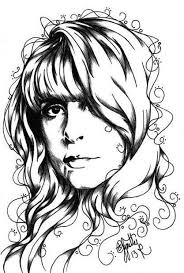 Muse I 6x9 Ink Stevie Nicks Musician Art Silhouette Art Drawings