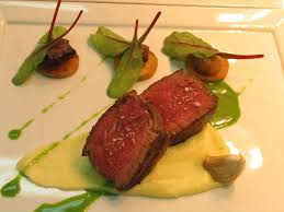 Serve the rest of the sauce in a. Seared Galloway Beef Filet With Ratte Pomme Puree Bone Marrow With Chimichurri Sauce Jeromehenry Com