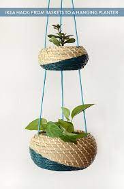 Ikea Hack Clever Hanging Planter Basket Set Ikea Plants Ikea Basket Ikea Hack
