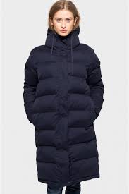 Damen down mantel gefütterte jacke mit kapuze puffer lang ski winter warm eu nr9. Selfhood Puffer Jacket Damen Wintermantel Steppmantel Navy Dunkelblau Hanseheld De