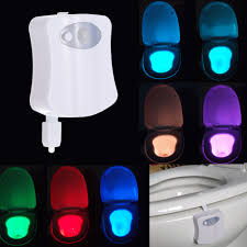 8 Colors Led Toilet Nightlight Motion Activated Light Sensitive Dusk To Dawn Battery Operated Lamp Walmart Com Walmart Com