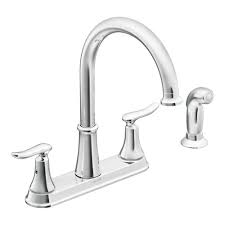 As the #1 faucet brand in north america, moen offers a diverse selection of thoughtfully designed kitchen and bath faucets, showerheads. Moen Ca87015 Chrome Solidad High Arc Kitchen Faucet With Side Spray Faucetdirect Com
