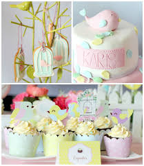 Pastel Little Bird Birthday Party Kara S Party Ideas Bird Birthday Parties Bird Birthday Birthday