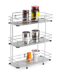 Check spelling or type a new query. Newbhagyoday 3 Layer Wall Mounted Kitchen Rack Kitchen Accessories Jar Bottle Glass Organizer Stainless Steel Wall Shelf Silver Amazon In Home Kitchen