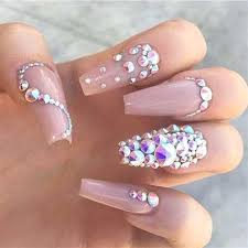 Rhinestone Coffin Nail Designs Google Search Acrylicnaildesigns Rhinestone Nails Coffin Nails Designs Bling Nails