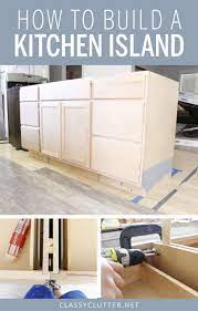 How To Build A Kitchen Island Easy Diy Kitchen Island In 2021 Building A Kitchen Build Kitchen Island Diy Kitchen Island