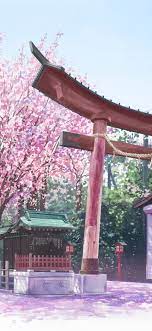 Looking for information on the anime t.p. Anime Shrine Cherry Blossom Torii Kula Diamond Athena Asamiya 1125x2436 Wallpaper Teahub Io