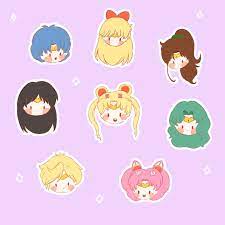 Sailor Moon Pack Sticker Cute Illustrations For You Etsy Sailor Moon Cute Illustration Phone Themes