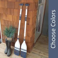 Pair Of Wooden Oars 99 00 What A Fun Way To Decorate Your Beach House Or Lake House Or Any Room In Your House Wit Beach House Decor Oar Decor Painted Oars