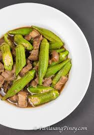 Adobong Okra With Pork Recipe Panlasang Pinoy Recipe Pork Recipes Okra Recipes Recipes