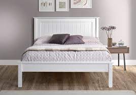 The low bed frame is designed with wooden slats, and there's absolutely not any requirement for a box spring. Limelight Beds Taurus Low 3ft Single Wooden Bedstead White