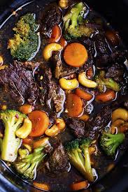 Slow Cooker Cashew Beef And Broccoli Stir Fry Top Slow Cooker Recipes Broccoli Beef Broccoli Recipes