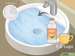 I found out accidentally that limeaway toilet bowl cleaner immediately removed the stains from my old porcelain sinks. How To Clean And Shine A Porcelain Sink 10 Steps With Pictures