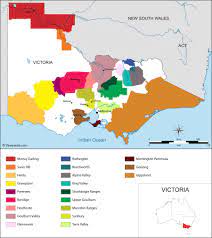 The most commonly used regions are those created by the state government for the purposes of economic development. Victoria Map Of Vineyards Wine Regions