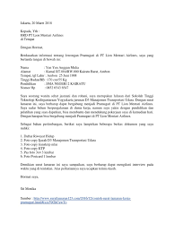 Contoh surat lamaran kerja di jne sebagai kurir. Contoh Surat Lamaran Pekerjaan Pramugari