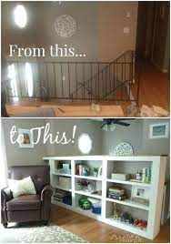 We're looking for ideas to create some storage solutions for shoes, coats, hats, mittens etc. 7 Diy Half Wall Transformations That Will Inspire You Home Home Decor Room Remodeling