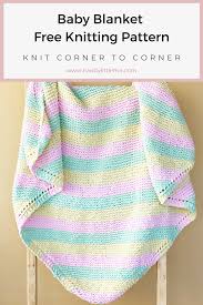 Corner to corner crochet is a popular technique for making afghans, but you can also use it to make other square items, such as washcloths, potholders, and wide scarves. Corner To Corner Baby Blanket Pattern Knit Baby Blanket Pattern Free Baby Blanket Knitting Pattern Easy Easy Knit Baby Blanket