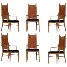 Bdlyz yxsd fashion nordic creative danish designer dining chair to discuss casual home creative personality modern. Set Of 6 High Back Cathedral Danish Modern Dining Chairs Harveys On Beverly Rubylux
